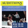 Auditions chanteur lyrique et pianiste